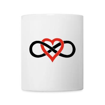 Amour infini (noir) - Mug blanc - blanc - Devant