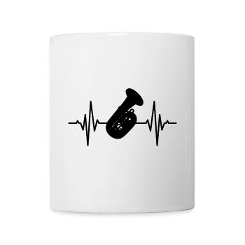Tuba EKG Herzlinie - Tasse - Weiß - Vorne