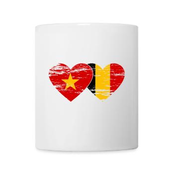 Belgien Vietnam Belgien Flagge Herz used - Tasse - Weiß - Vorne