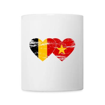 Belgium Vietnam Flag Heart Used - Mug - white - Front