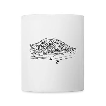 mount mckinley, Denali, Alaska, Berg, Gletscher - Tasse - Weiß - Vorne