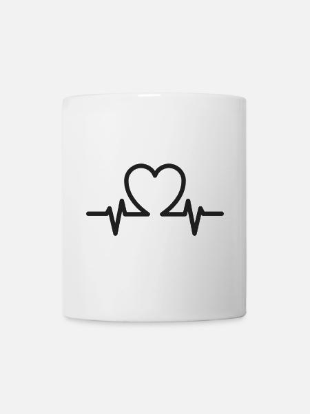 Emblème Pulse Heartline - Mug blanc - blanc
