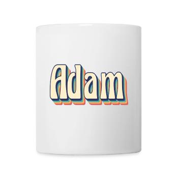 Adam T-Shirt Retro Vintage T-Shirt Geschenkidee - Tasse - Weiß - Vorne