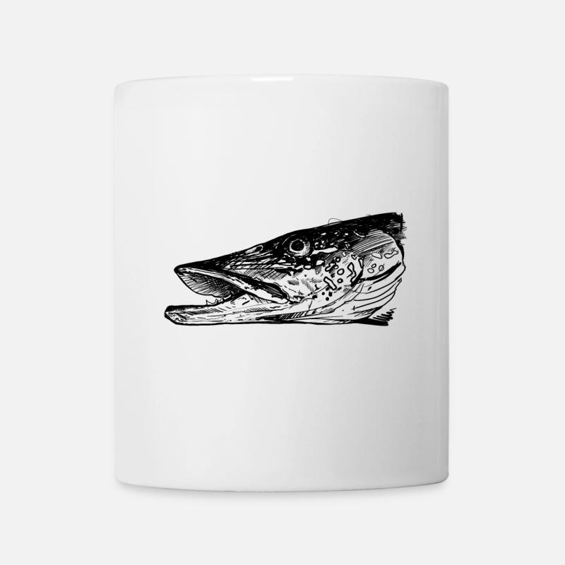 Hecht - Hechtangeln - Lieblingsfisch - Tasse - Weiß