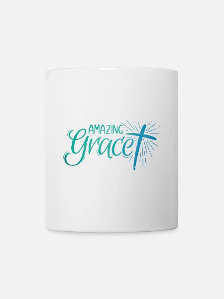 Amazing Grace Lettering - Tasse - Weiß