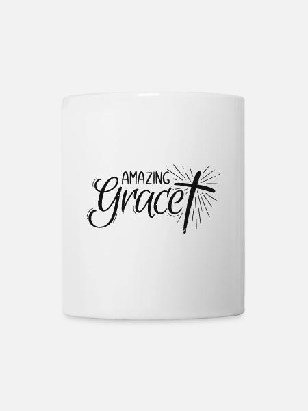 Amazing Grace Lettering - Tasse - Weiß