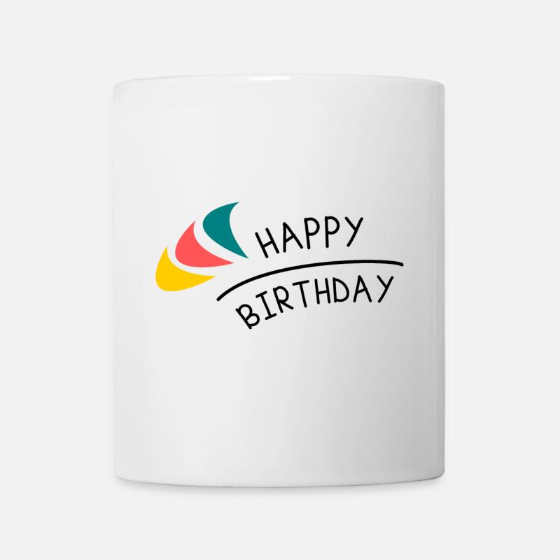 HAPPY BIRTHDAY. JOYEUX ANNIVERSAIRE. ANNIVERSAIRE. - Mug blanc - blanc