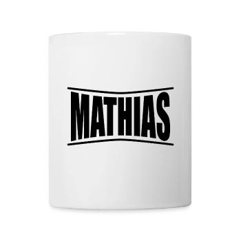 t-shirt Mathias t-shirt idée cadeau - Mug blanc - blanc - Devant
