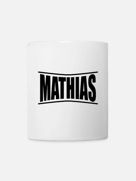 T-Shirt Mathias T-Shirt Geschenkidee - Tasse - Weiß