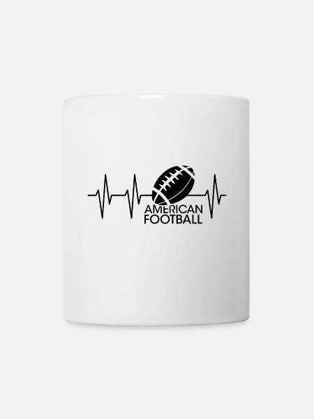 american football Puls Symbol Herzschlag Team icon - Tasse - Weiß