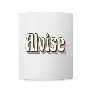 Alvise Retro T-Shirt Vintage T-Shirt Geschenkidee - Tasse - Weiß - Vorne
