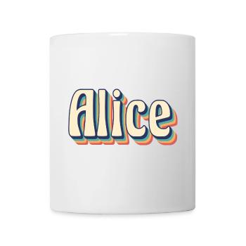 Idée cadeau t-shirt t-shirt rétro vintage Alice - Mug blanc - blanc - Devant