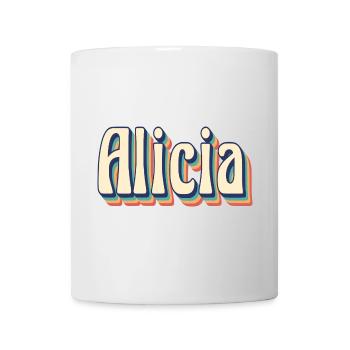 Vintage Retro Alicia T-Shirt T-Shirt Gift Idea - Mug - white - Front