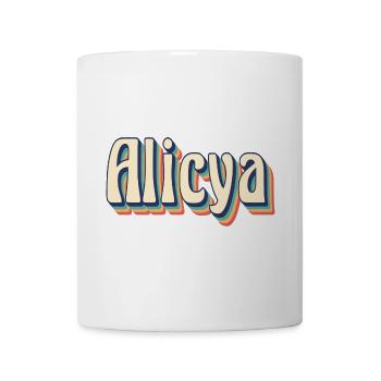 Alicya t-shirt retro vintage t-shirt gift idea - Mug - white - Front