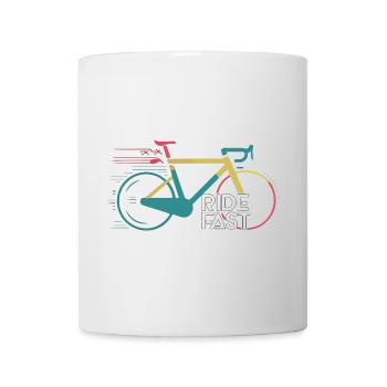 Lebendiges Speed Bike Druckdesign - Tasse - Weiß - Vorne