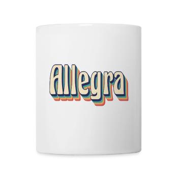 Allegra Retro Vintage T-Shirt Gift T-Shirt - Mug - white - Front