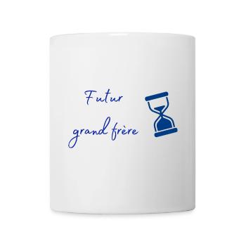 Futur grand frère Horloge bleue - Mug blanc - blanc - Devant