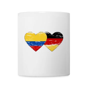 Colombia Germany Flag Heart Used - Mug - white - Front
