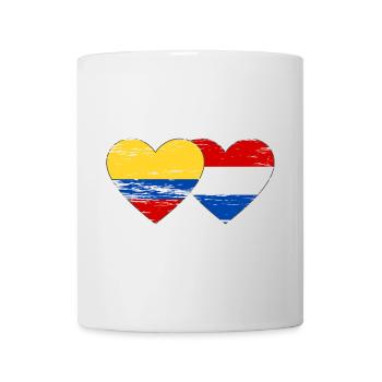 Colombia Holland Flag Heart Used - Mug - white - Front