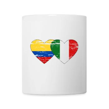 Colombia Italy Flag Heart Used - Mug - white - Front