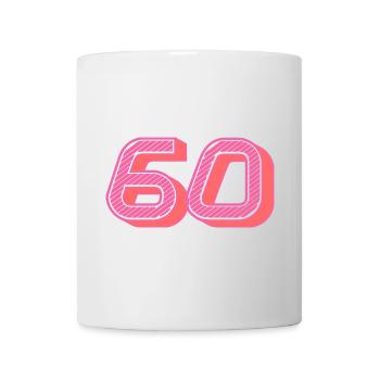 60. 60 JAHRE. 60. JAHRESTAG. 60. GEBURTSTAG. - Tasse - Weiß - Vorne