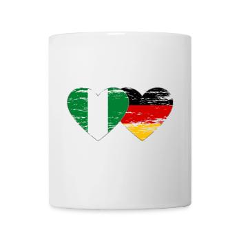 Nigeria Germany flag heart used - Mug - white - Front