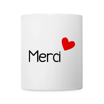 MERCI. MAÎTRESSE. MAÎTRE. MERCI MAÎTRESSE - Mug blanc - blanc - Devant