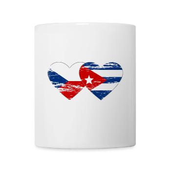 Tschechien Kuba Flagge Herz used - Tasse - Weiß - Vorne