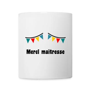MERCI. MAÎTRESSE. MERCI MAÎTRESSE. MAITRESSE - Mug blanc - blanc - Devant