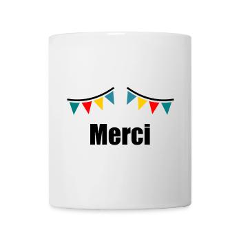 MERCI. MAÎTRESSE. MAÎTRE. MERCI MAÎTRESSE - Mug blanc - blanc - Devant