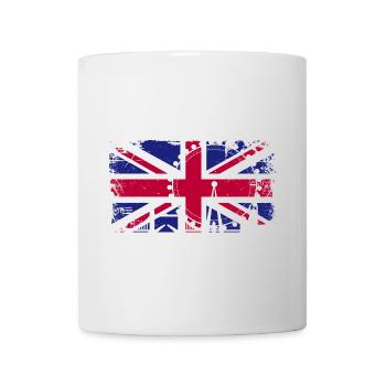 London Skyline Clock on Union Jack - Mug - white - Front