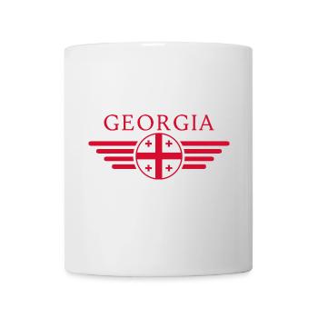 J’aime la géorgie T-shirt de style élégance - Mug blanc - blanc - Devant