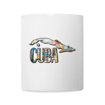 Aquarell Landkarte Kuba - Tasse - Weiß - Vorne