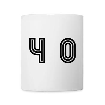 40. 40 YEARS. 40th ANNIVERSARY. 40 YEARS ANNIVERSARY. - Mug - white - Front