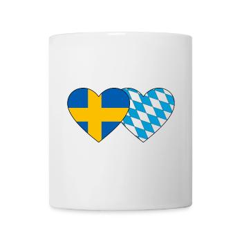 Suède Bavière Drapeau Coeur - Mug blanc - blanc - Devant