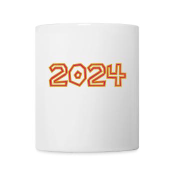 2024. JAHR. ALLES GUTE ZUM NEUEN JAHR. SILVESTER - Tasse - Weiß - Vorne