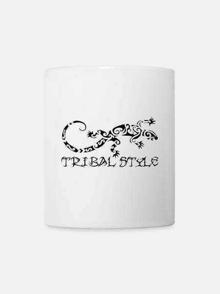 Lézard noir de Polynésie - Mug blanc - blanc