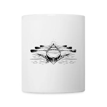 Bateau à rames de course - Mug blanc - blanc - Devant