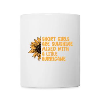 Kurze Mädchen Sonnenschein Gemischt Mit Ein Wenig Hurrikan - Tasse - Weiß - Vorne
