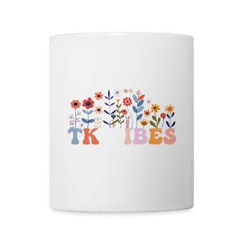 TK Vibes Wildflower Retro Teacher Daisy Kid - Mug blanc - blanc - Devant