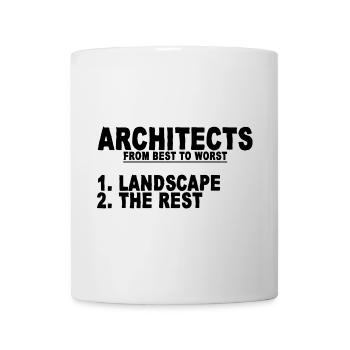 Architects From Best To Worst 1. Landscape - Tasse - Weiß - Vorne