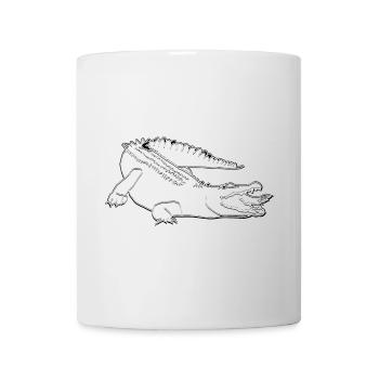 Lineart crocodile - Mug blanc - blanc - Devant