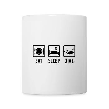 Manger dormir plonger - Mug blanc - blanc - Devant