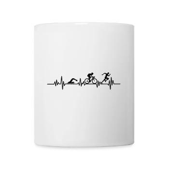 triathlète battement de cœur triathlon triathlète - Mug blanc - blanc - Devant