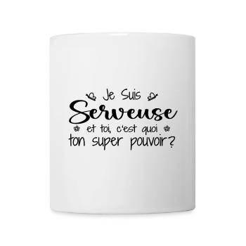 Ich bin Kellnerin. Was ist deine Superkraft? - Tasse - Weiß - Vorne