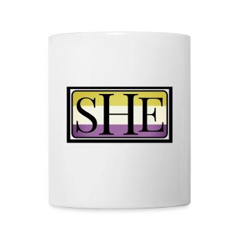 She her hers pronoun nonbinary - Tasse - Weiß - Vorne