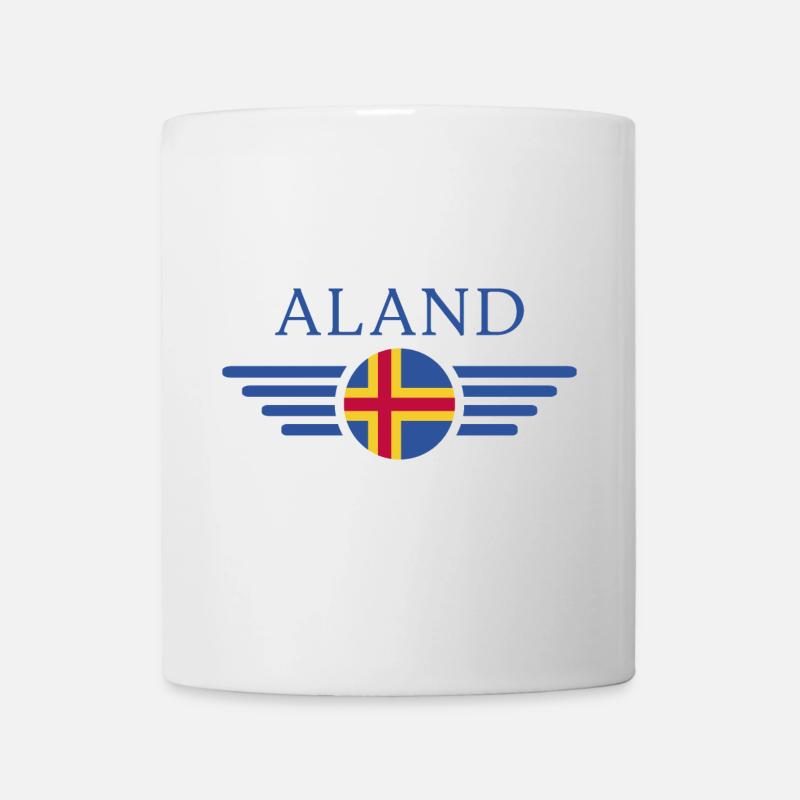 I Love Åland, T-shirt design de style élégance - Mug blanc - blanc