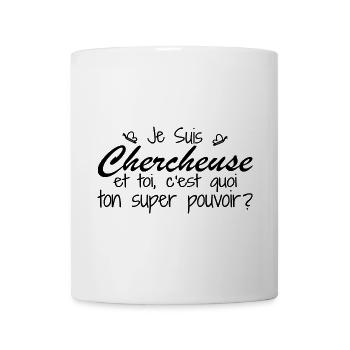 Ich bin Forscher. Was ist deine Superkraft? - Tasse - Weiß - Vorne