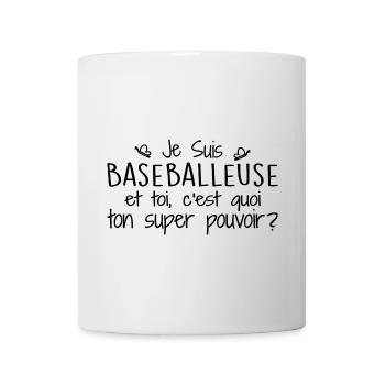 Ich bin ein Baseballspieler. Was ist deine Superkraft? - Tasse - Weiß - Vorne