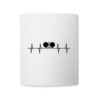 Table tennis players heartbeat table tennis - Mug - white - Front